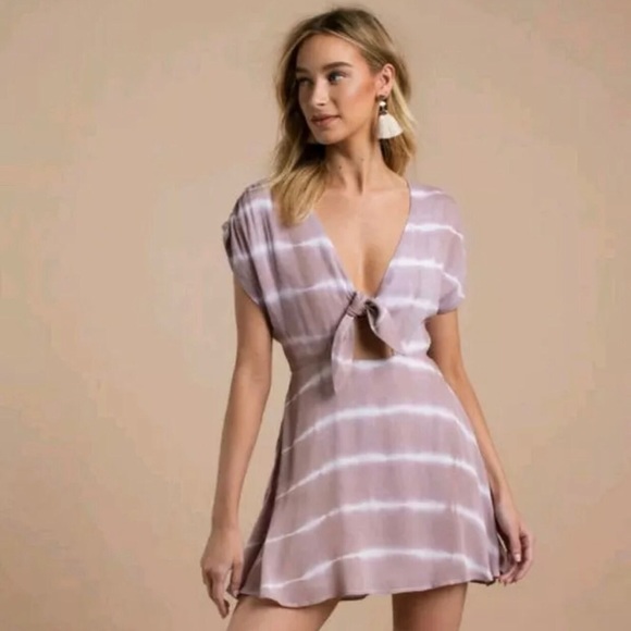 Tobi pink tie dye flowy dress - Picture 2 of 5